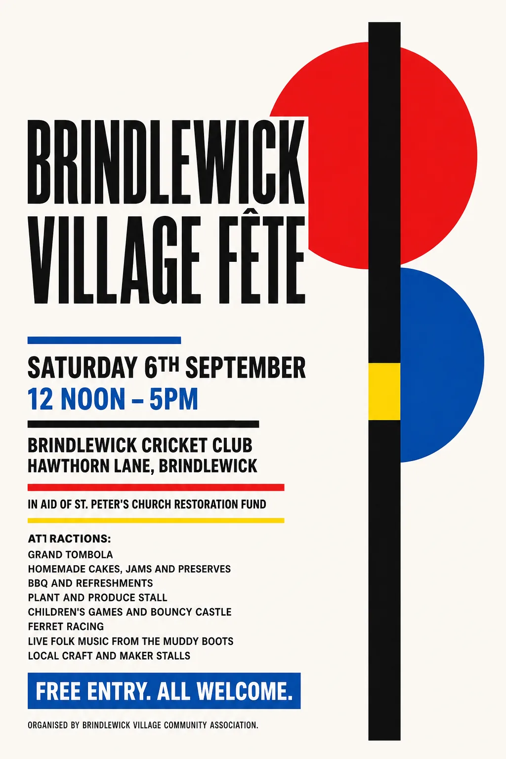 Bauhaus / Modernist fete poster, original bitmap