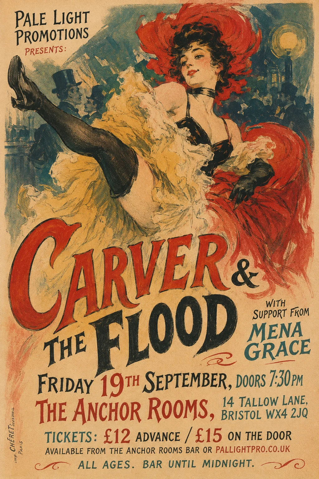 Belle Époque Lithograph — gig poster example