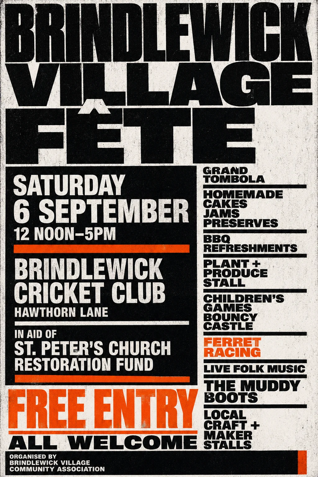 Brutalist Graphic Design — fête poster example