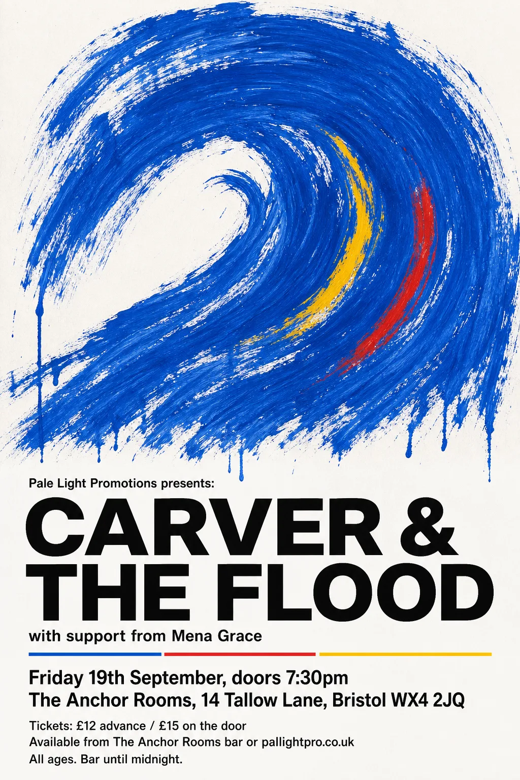 Child Poster Paint + Pro Typography gig poster, original bitmap