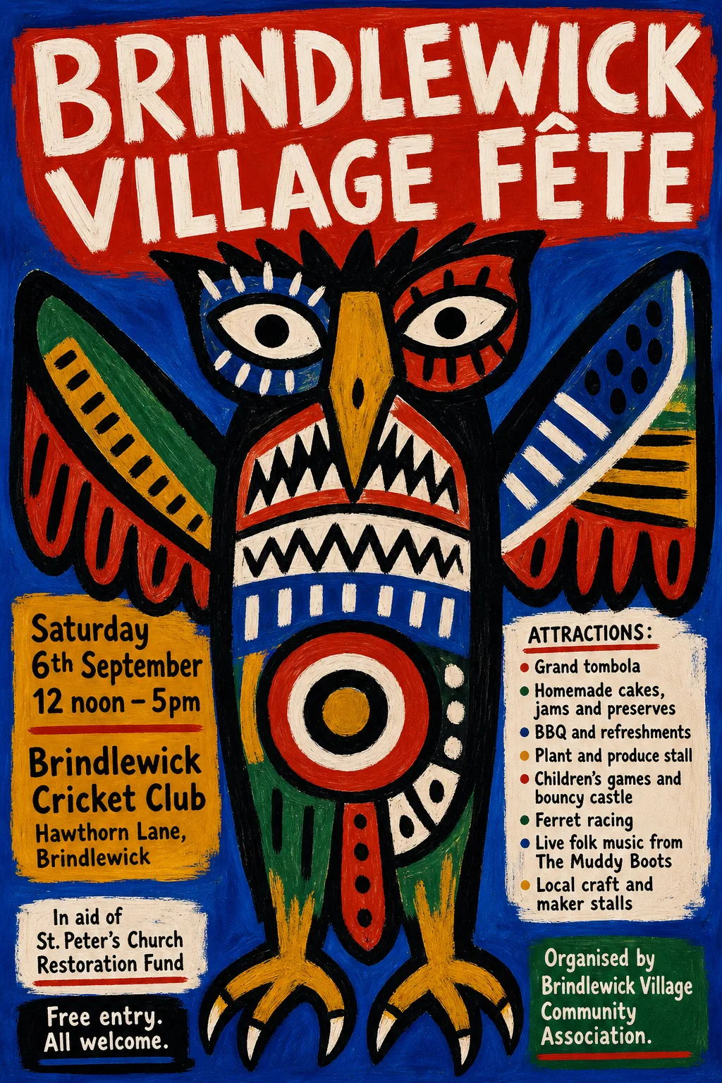 CoBrA fete poster, original bitmap
