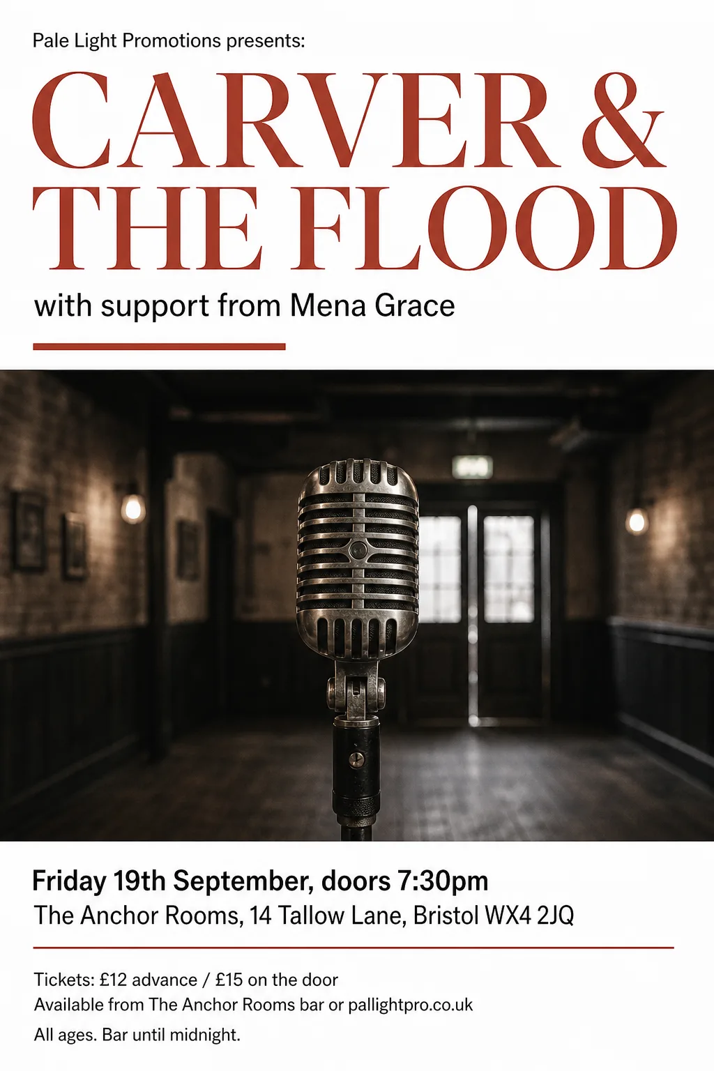 Contemporary Editorial gig poster, original bitmap
