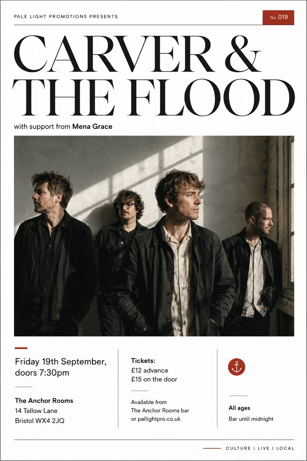 Contemporary Editorial — gig poster example