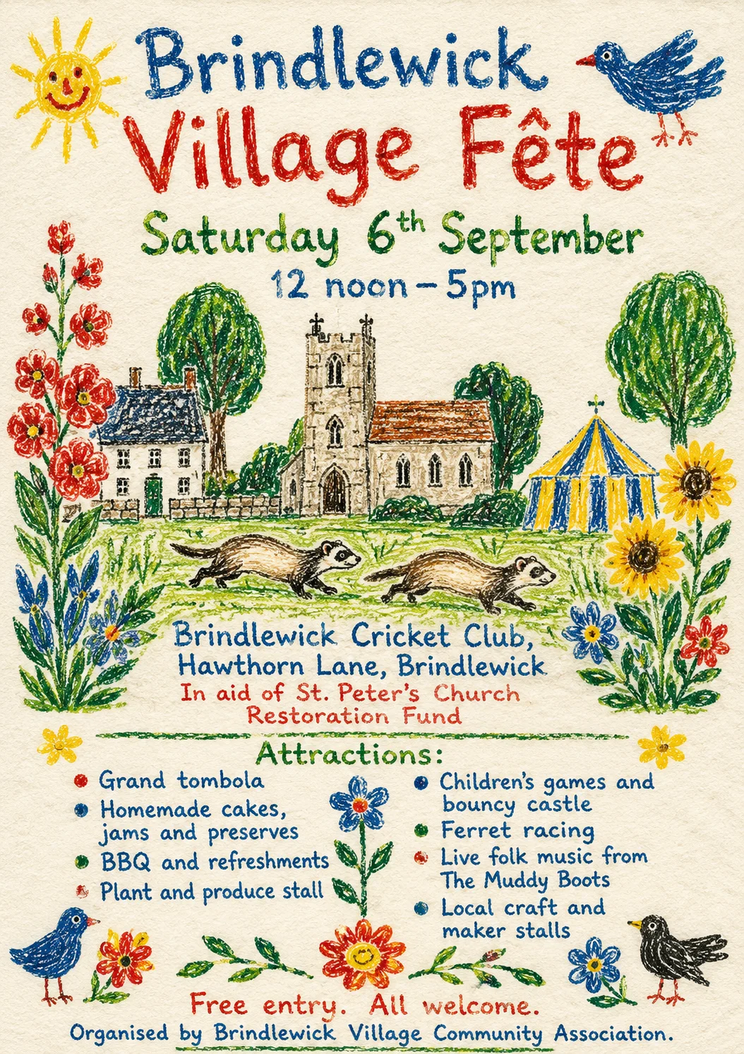 Crayon Folk Handmade — fête poster example