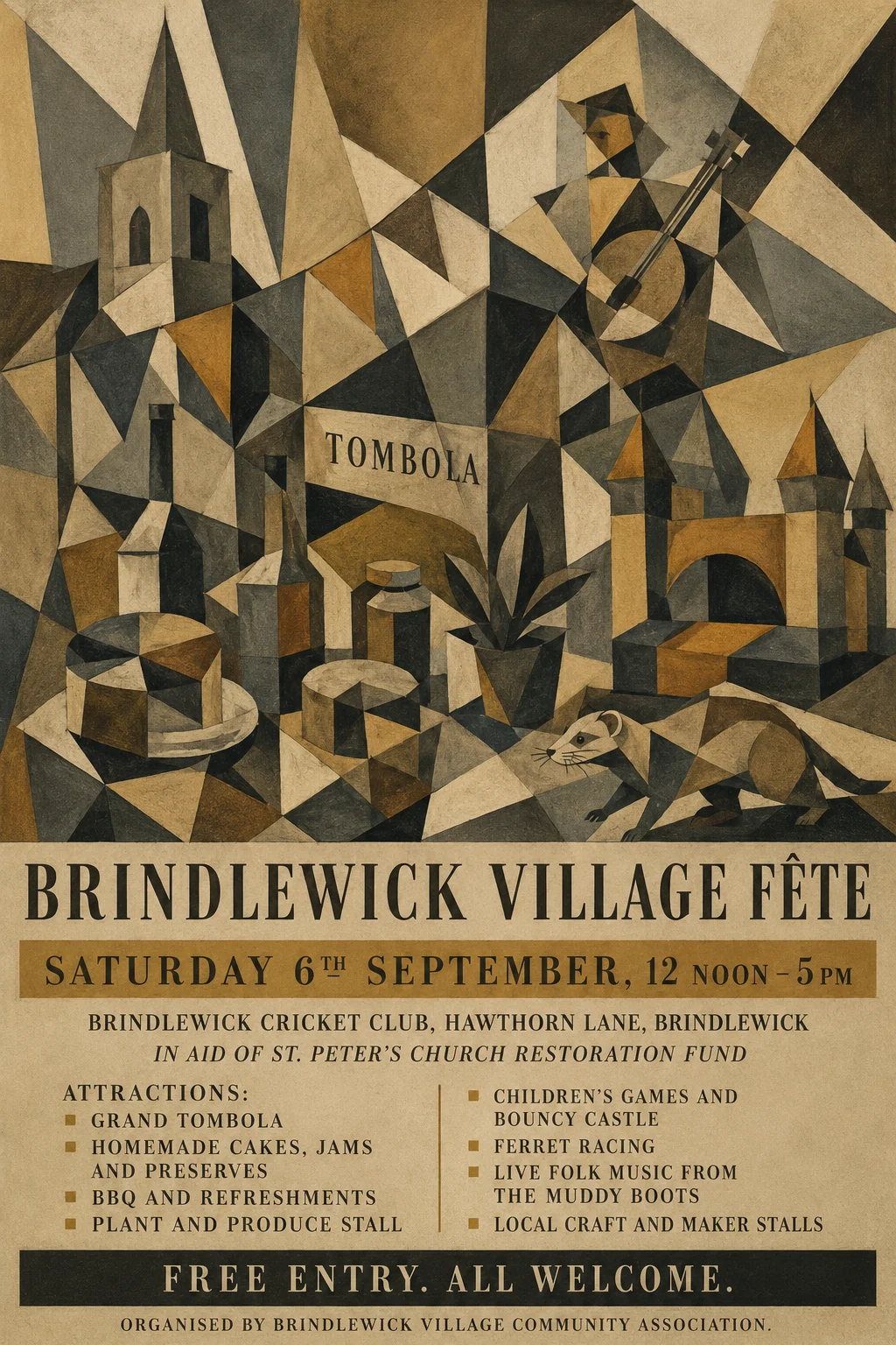 Cubist Exhibition Poster — fête poster example