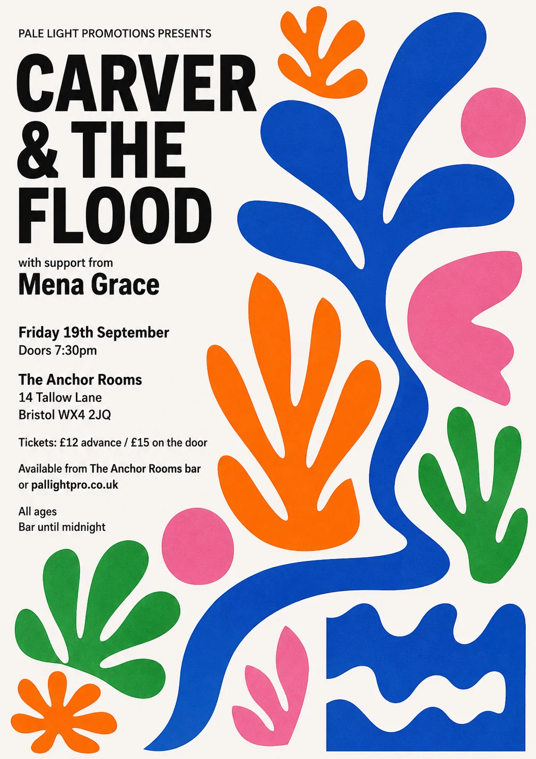 Cut Paper / Matisse — gig poster example