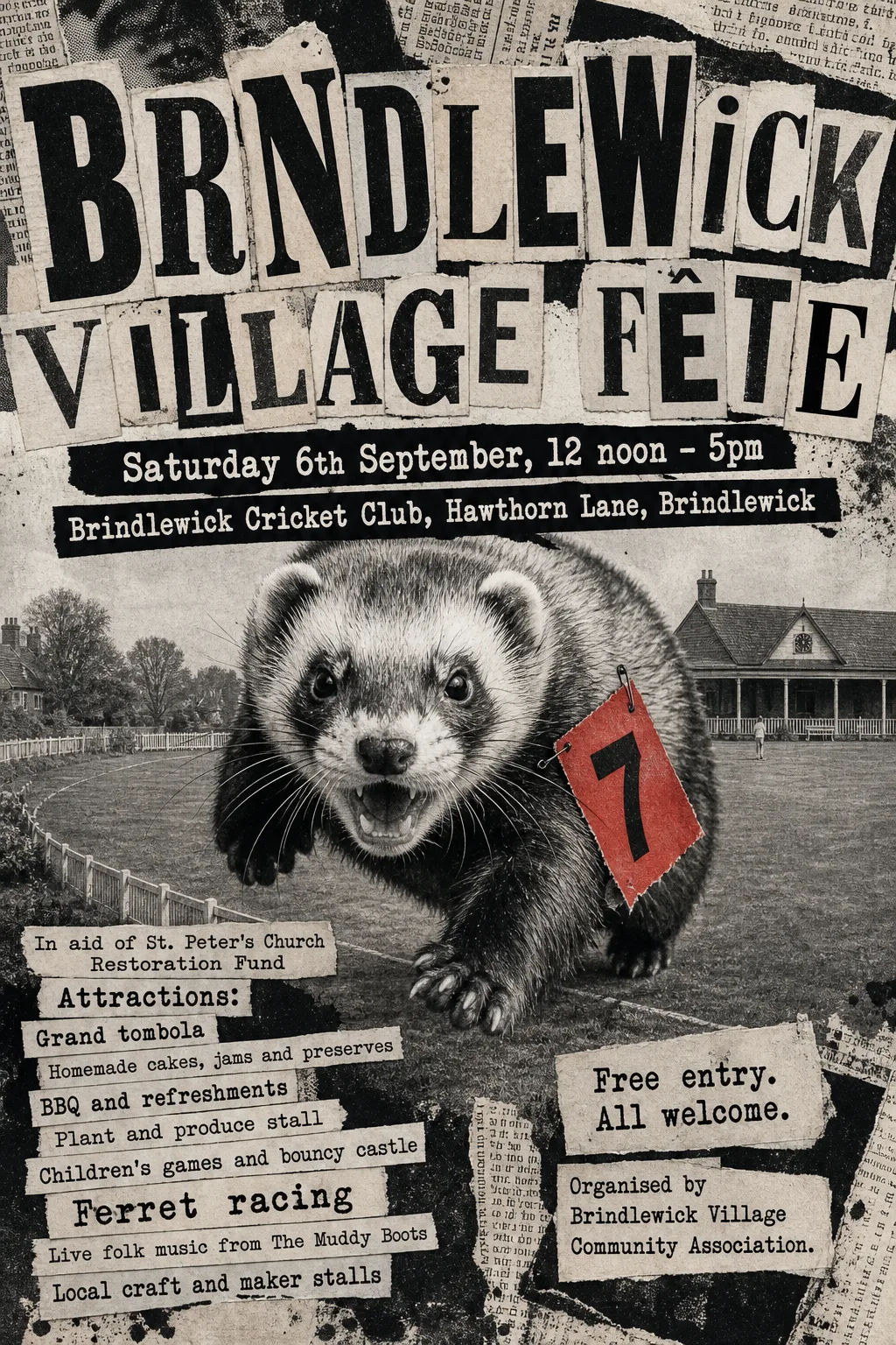 Dada Collage fete poster, original bitmap