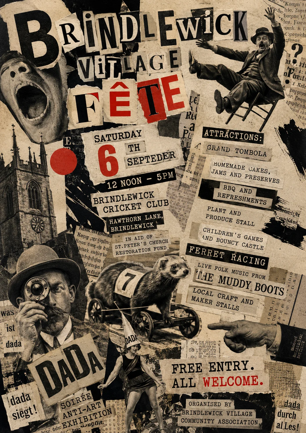Dada Collage — fête poster example