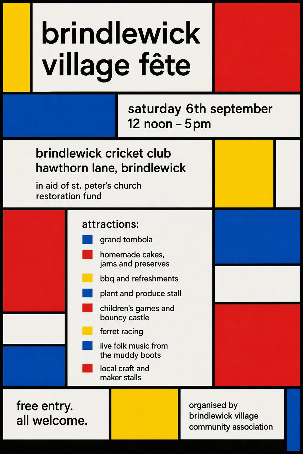 De Stijl — fête poster example
