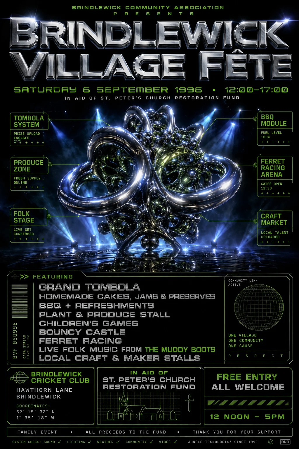 90s Drum and Bass Flyer — fête poster example