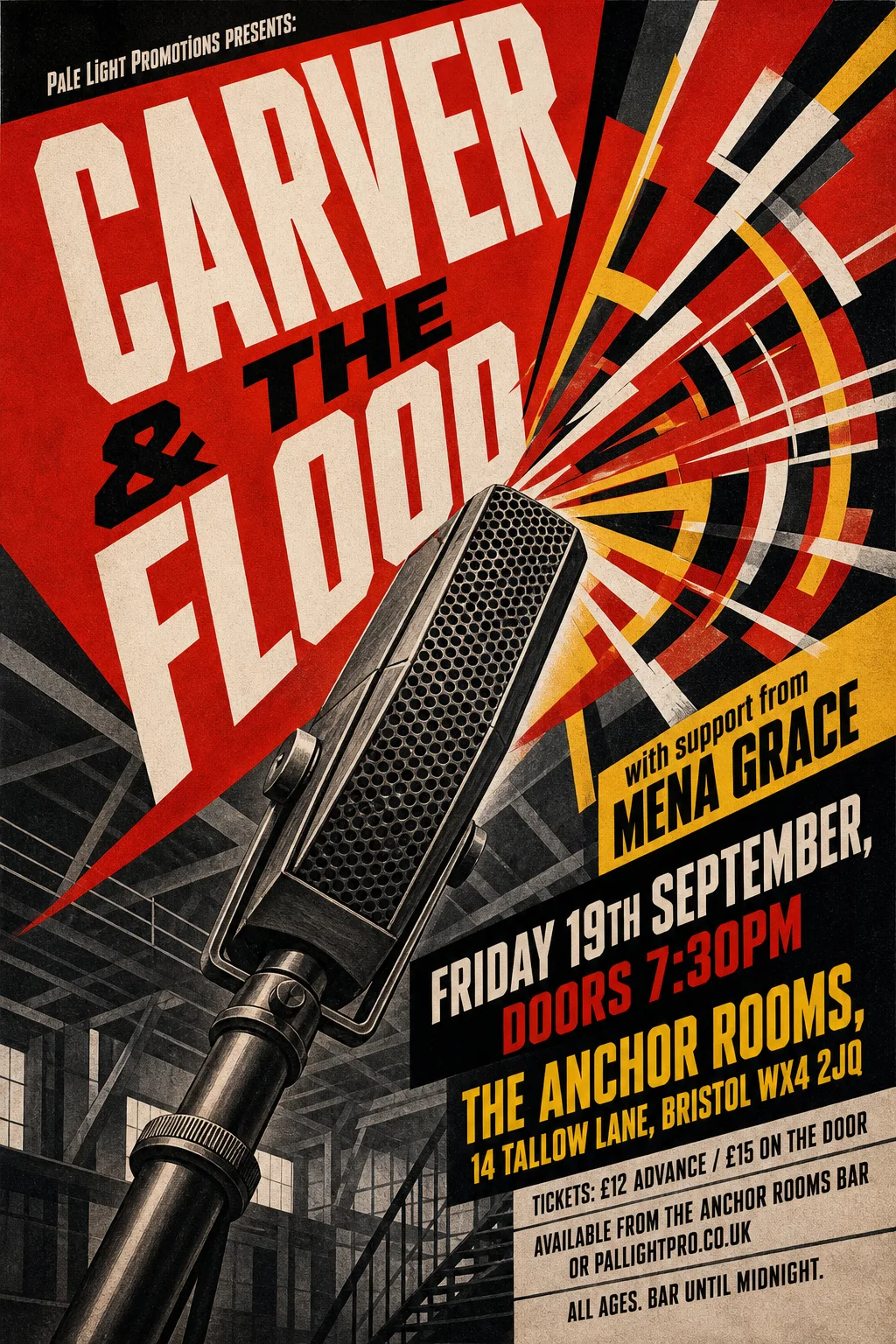 Futurist gig poster, original bitmap