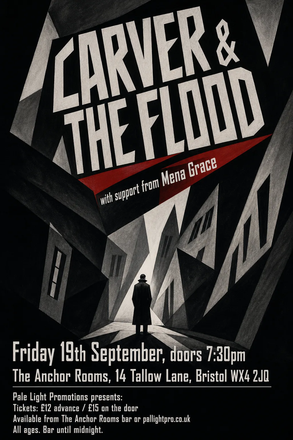 German Expressionist Film Poster gig poster, original bitmap