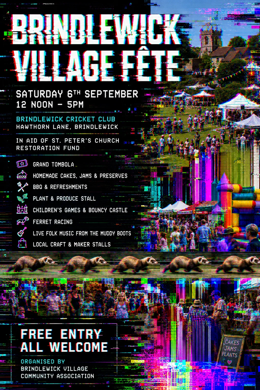 Glitch Art — fête poster example