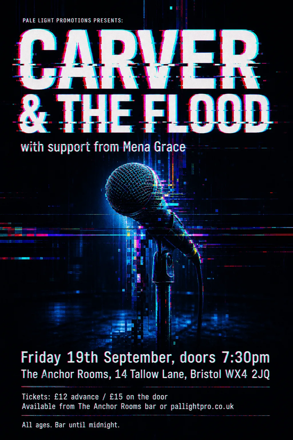 Glitch Art gig poster, original bitmap