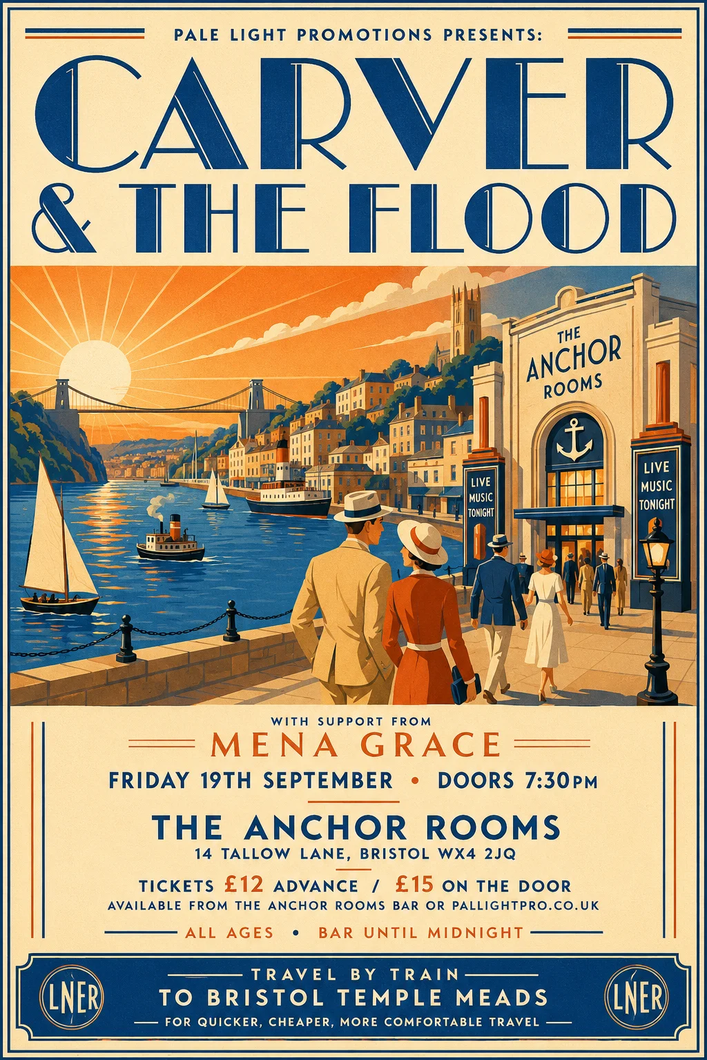 Golden Age Travel Poster — gig poster example