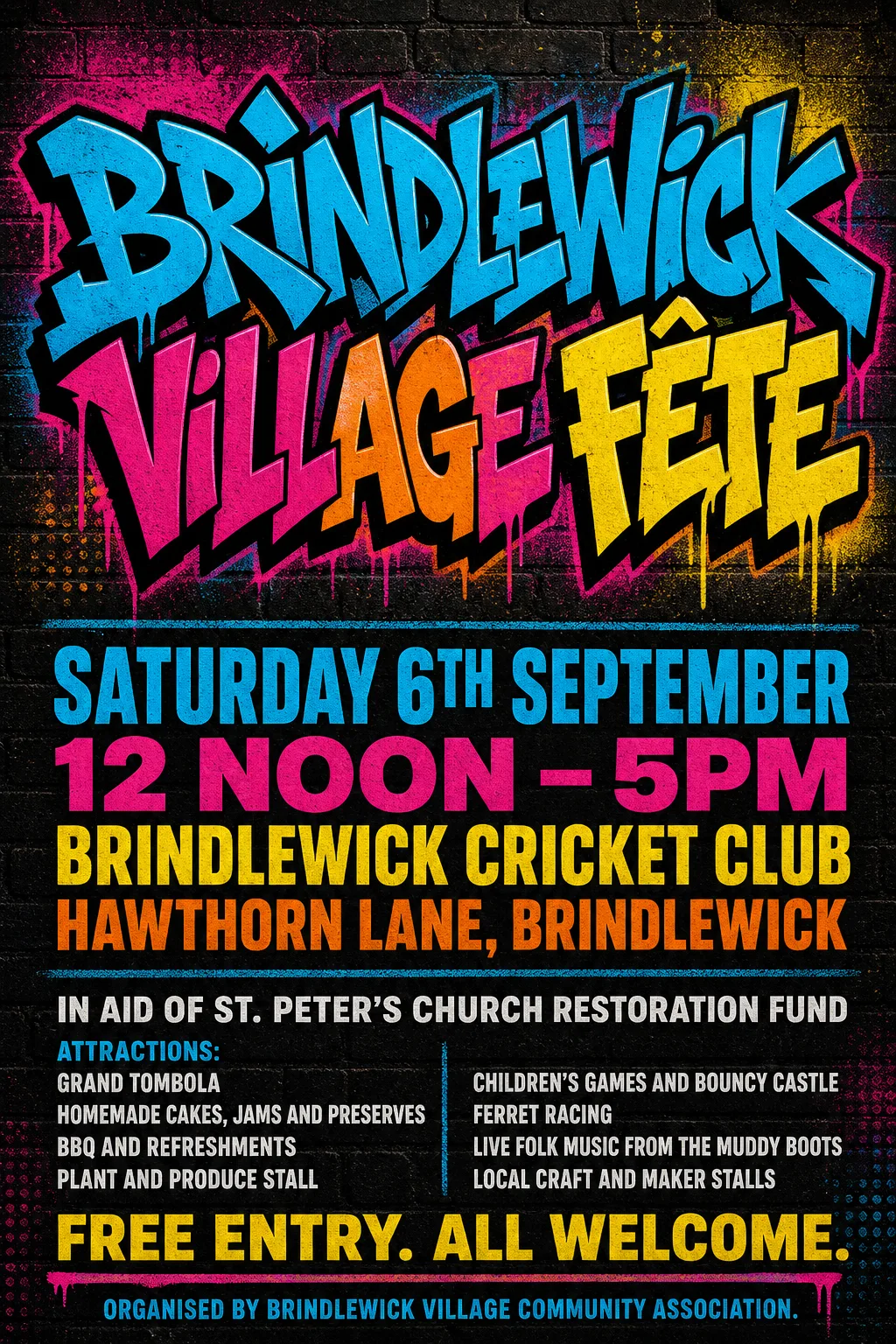 Graffiti / Street Art fete poster, original bitmap