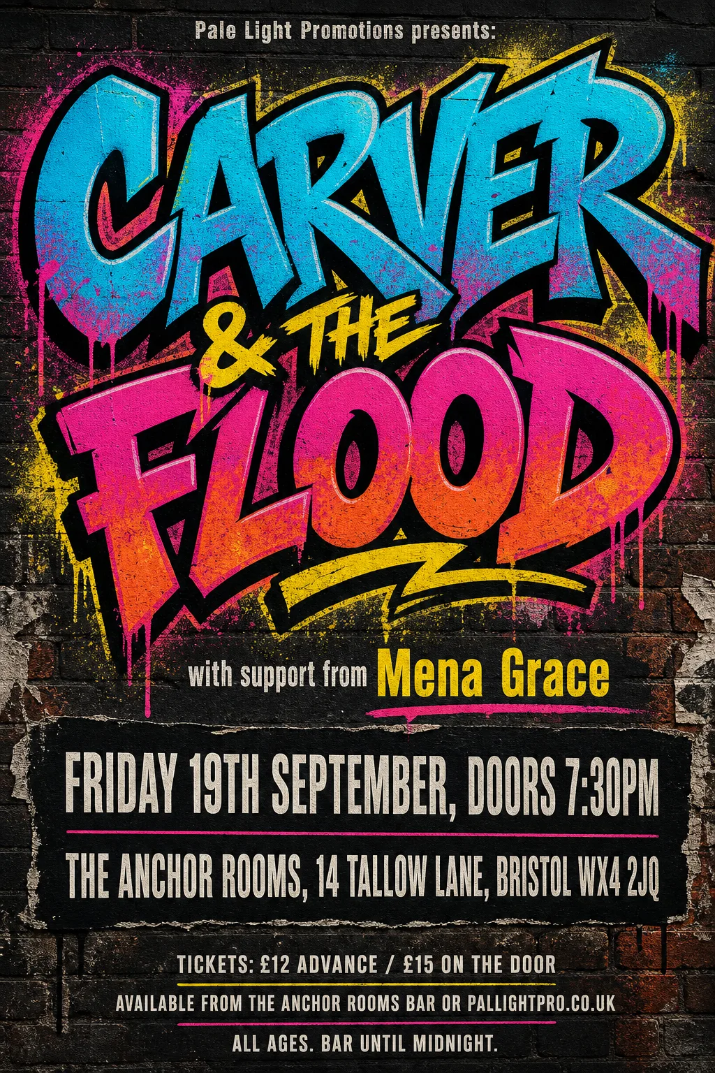 Graffiti / Street Art gig poster, original bitmap