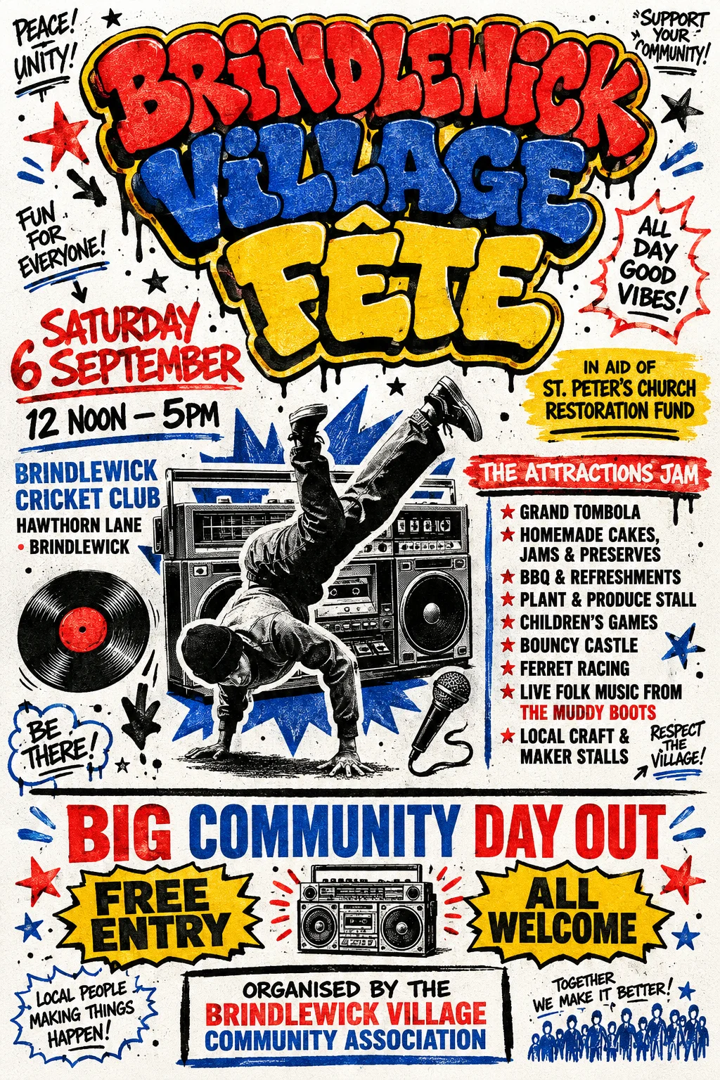 80s NYC Hip Hop Flyer — fête poster example