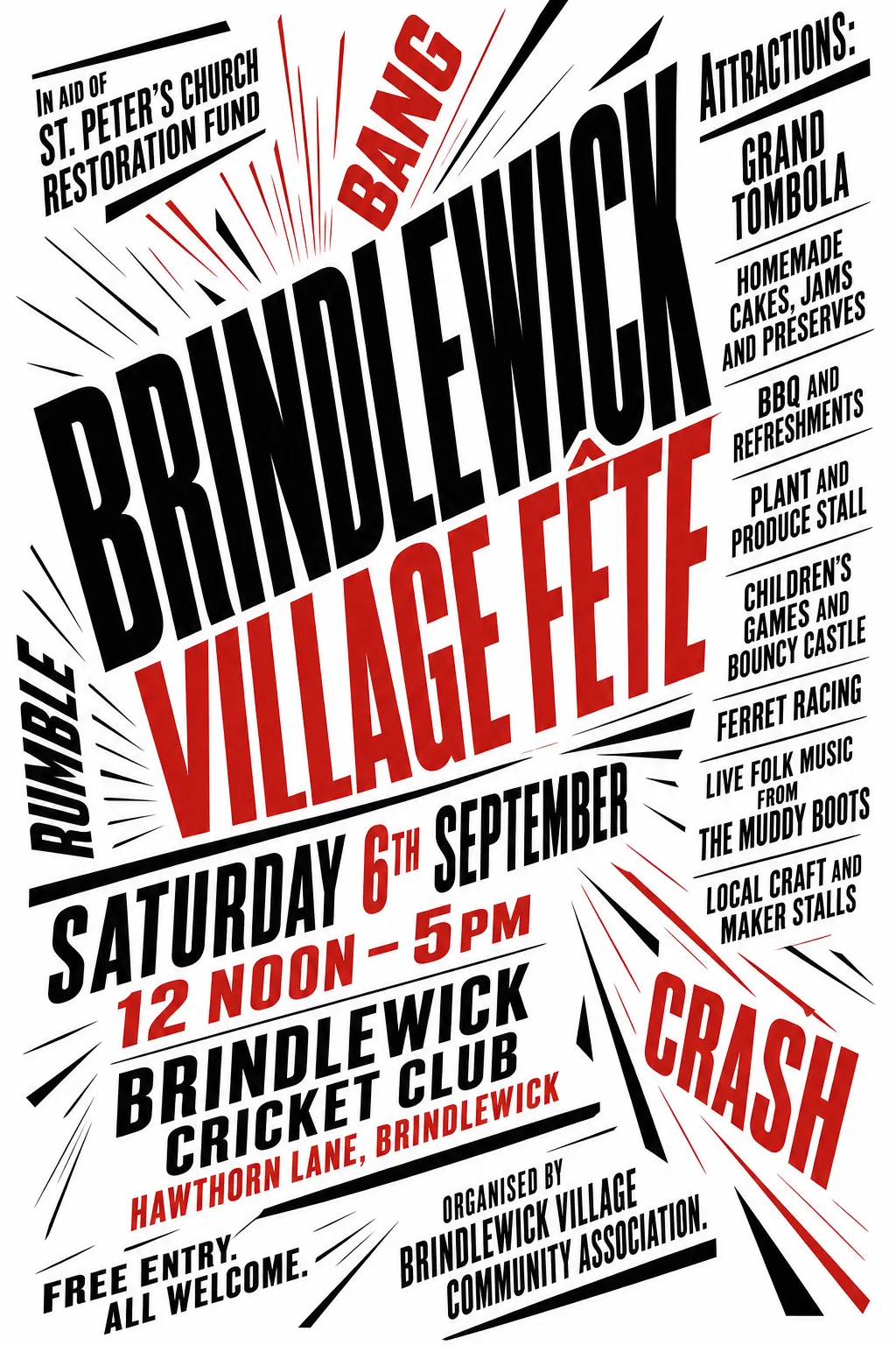 Italian Futurist Typography fete poster, original bitmap