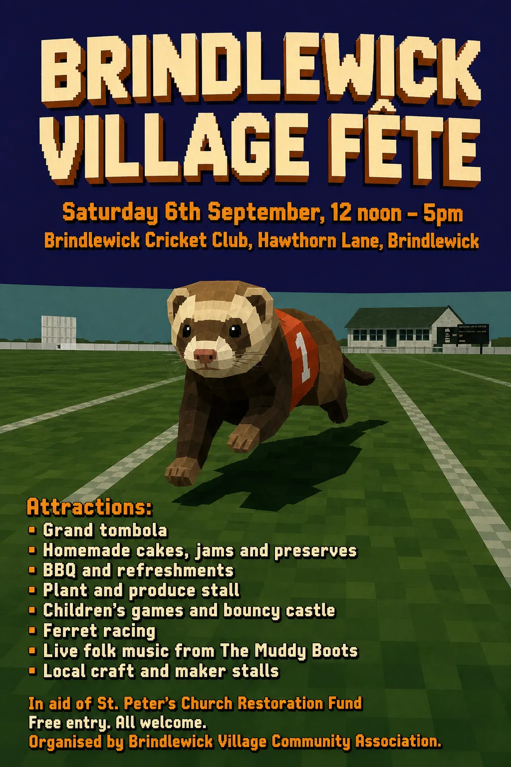 Low Poly fete poster, original bitmap
