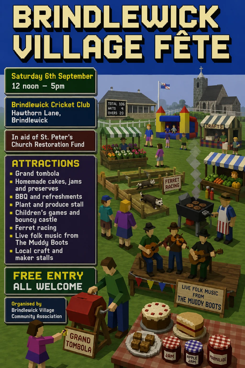 Low Poly — fête poster example
