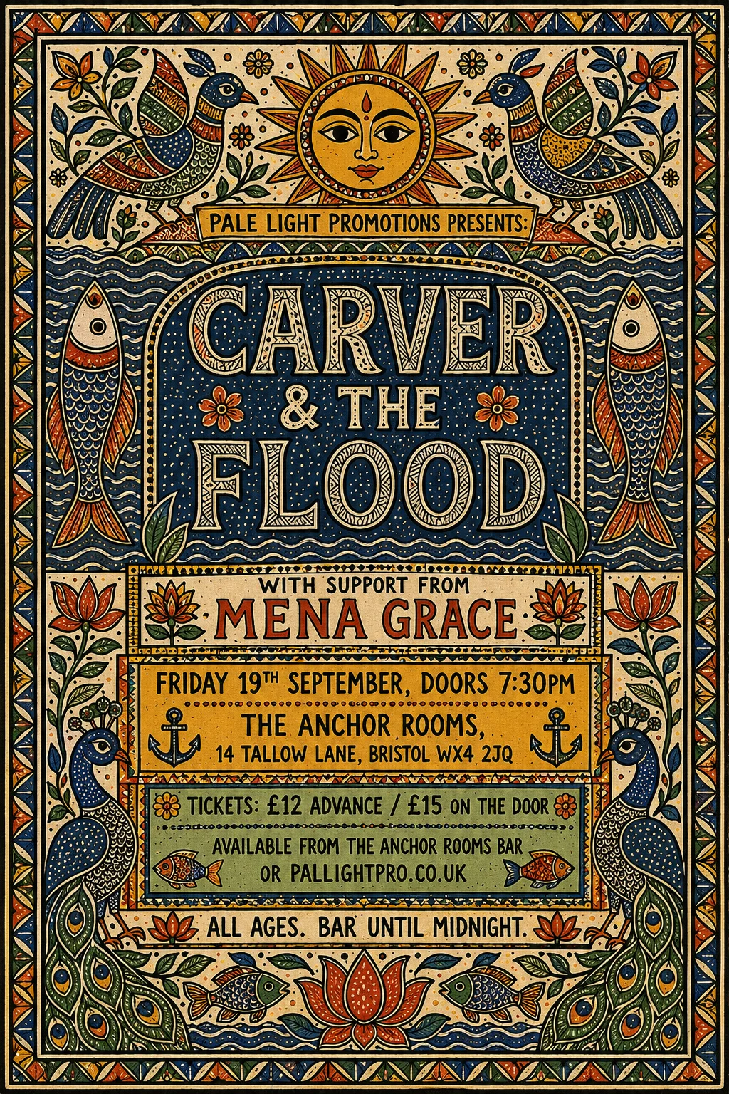 Madhubani / Indian Folk Art — gig poster example