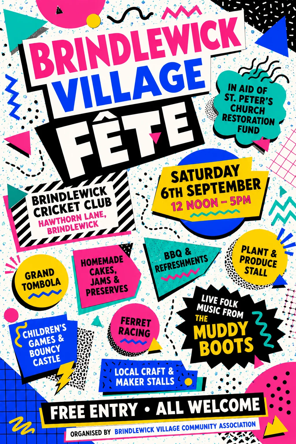 Memphis / 80s Postmodern — fête poster example