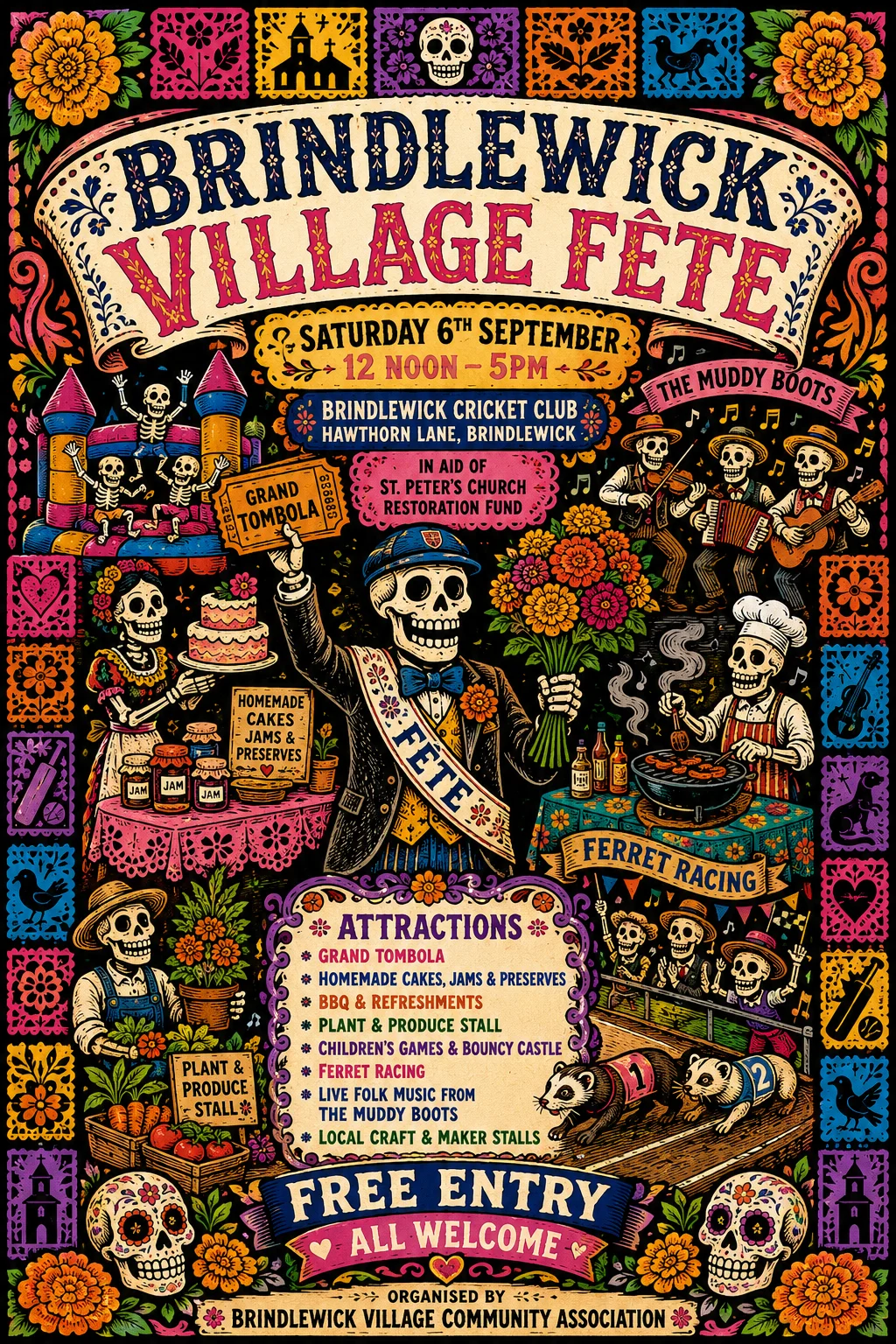 Mexican Calavera / Posada — fête poster example