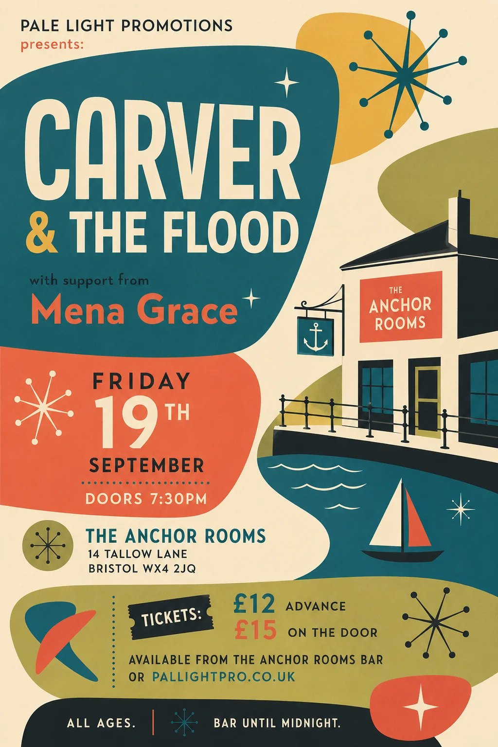 Mid-century Modern Graphic — gig poster example