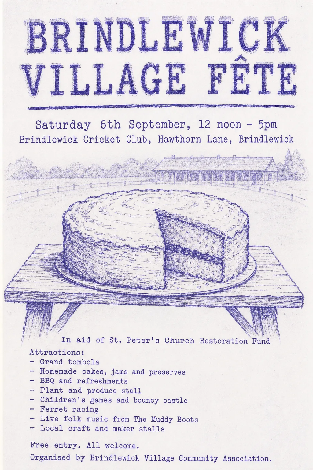 Mimeograph / Ditto Machine fete poster, original bitmap
