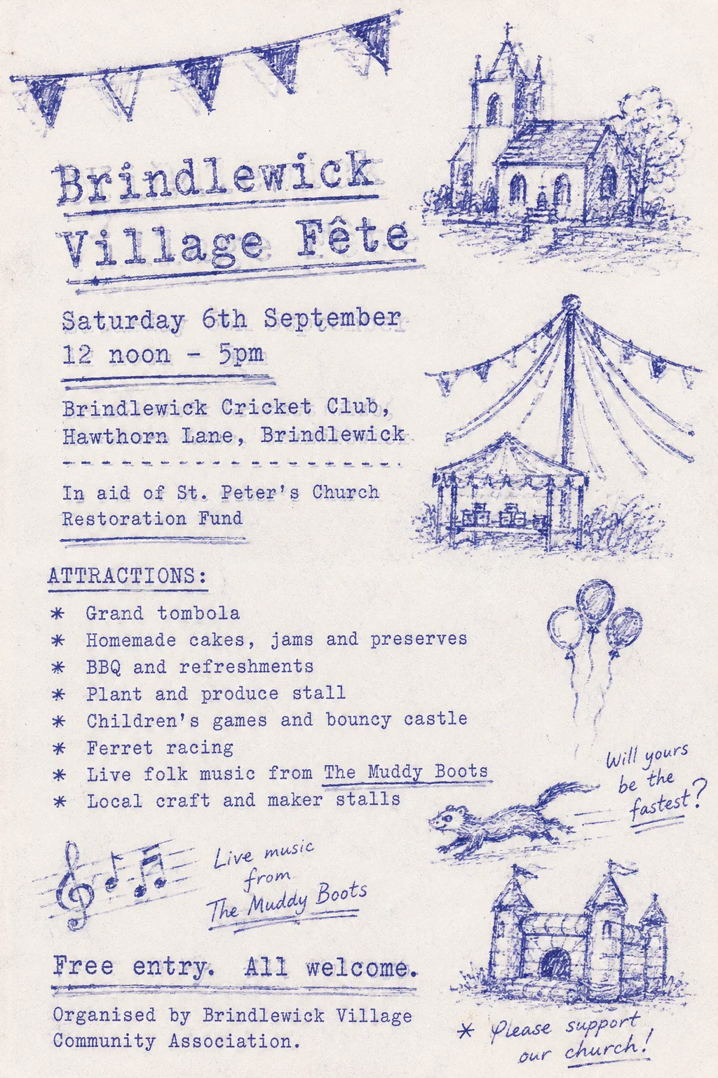 Mimeograph / Ditto Machine — fête poster example
