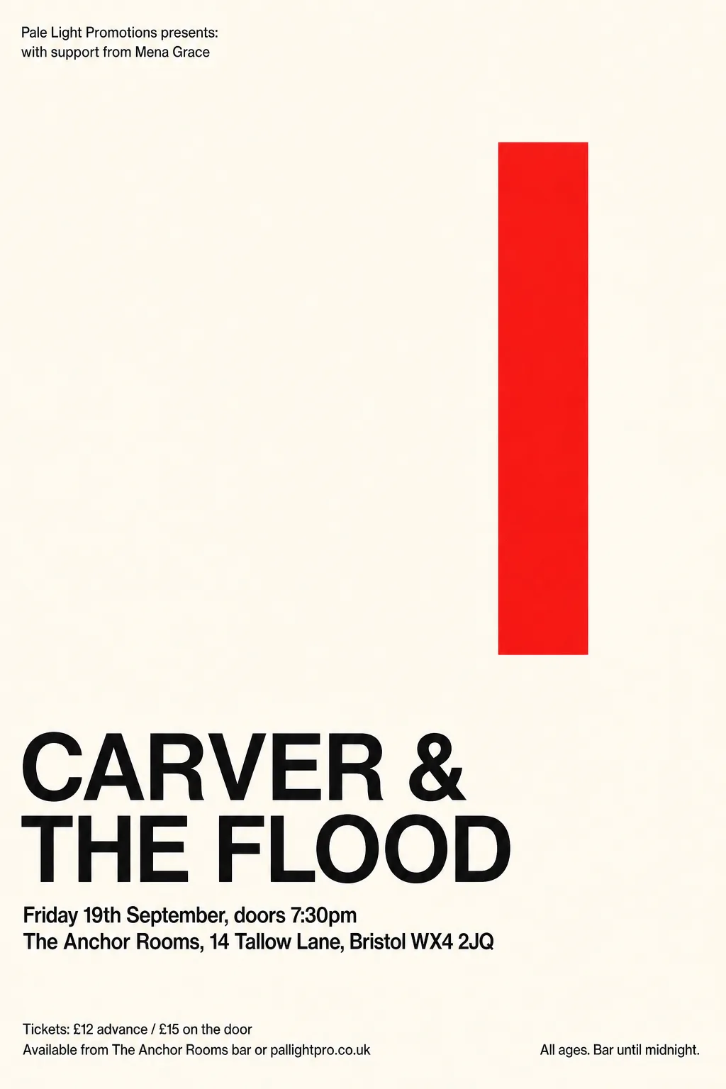 Minimalism (Art) gig poster, original bitmap