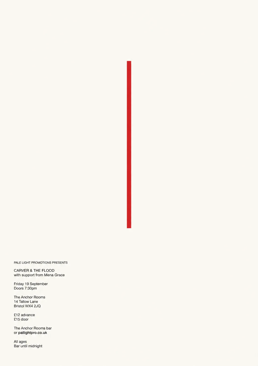 Minimalism (Art) — gig poster example