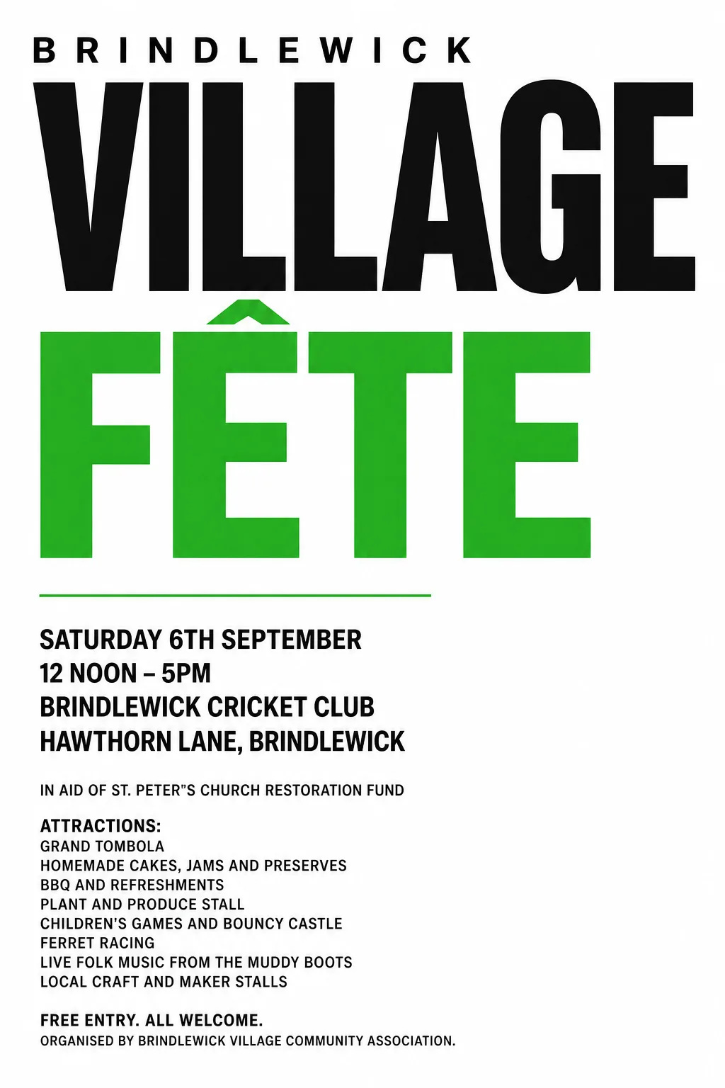 Monochrome + Single Accent fete poster, original bitmap