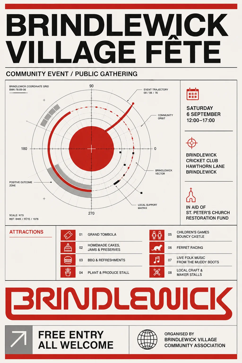 NASA Worm Modernist — fête poster example