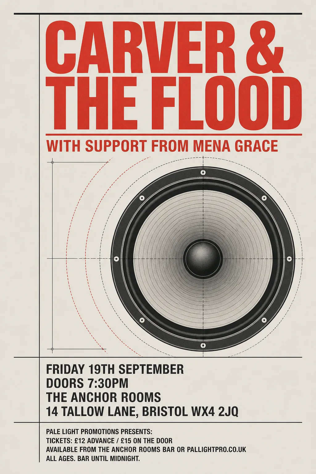 NASA Worm Modernist gig poster, original bitmap