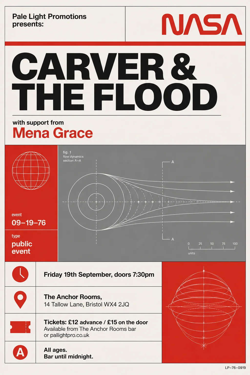 NASA Worm Modernist — gig poster example