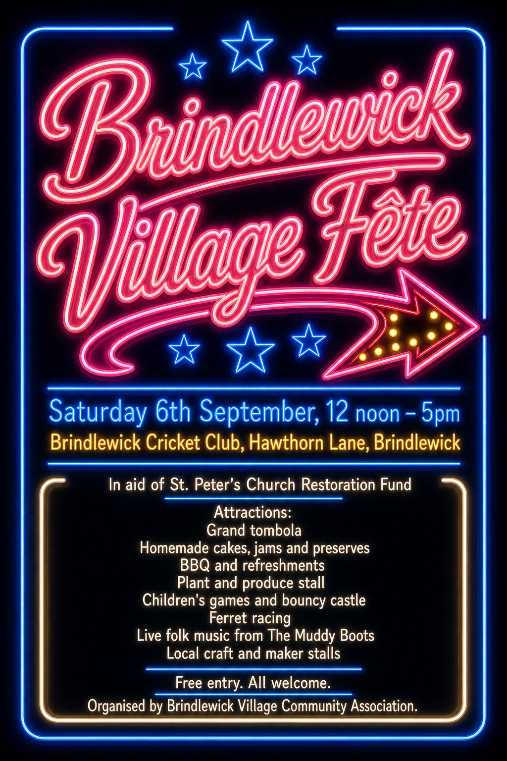 Neon Sign / Diner Americana fete poster, original bitmap