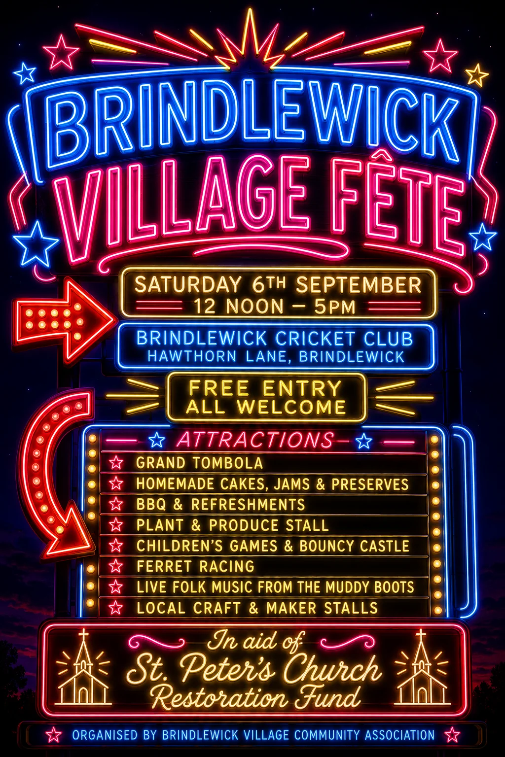 Neon Sign / Diner Americana — fête poster example