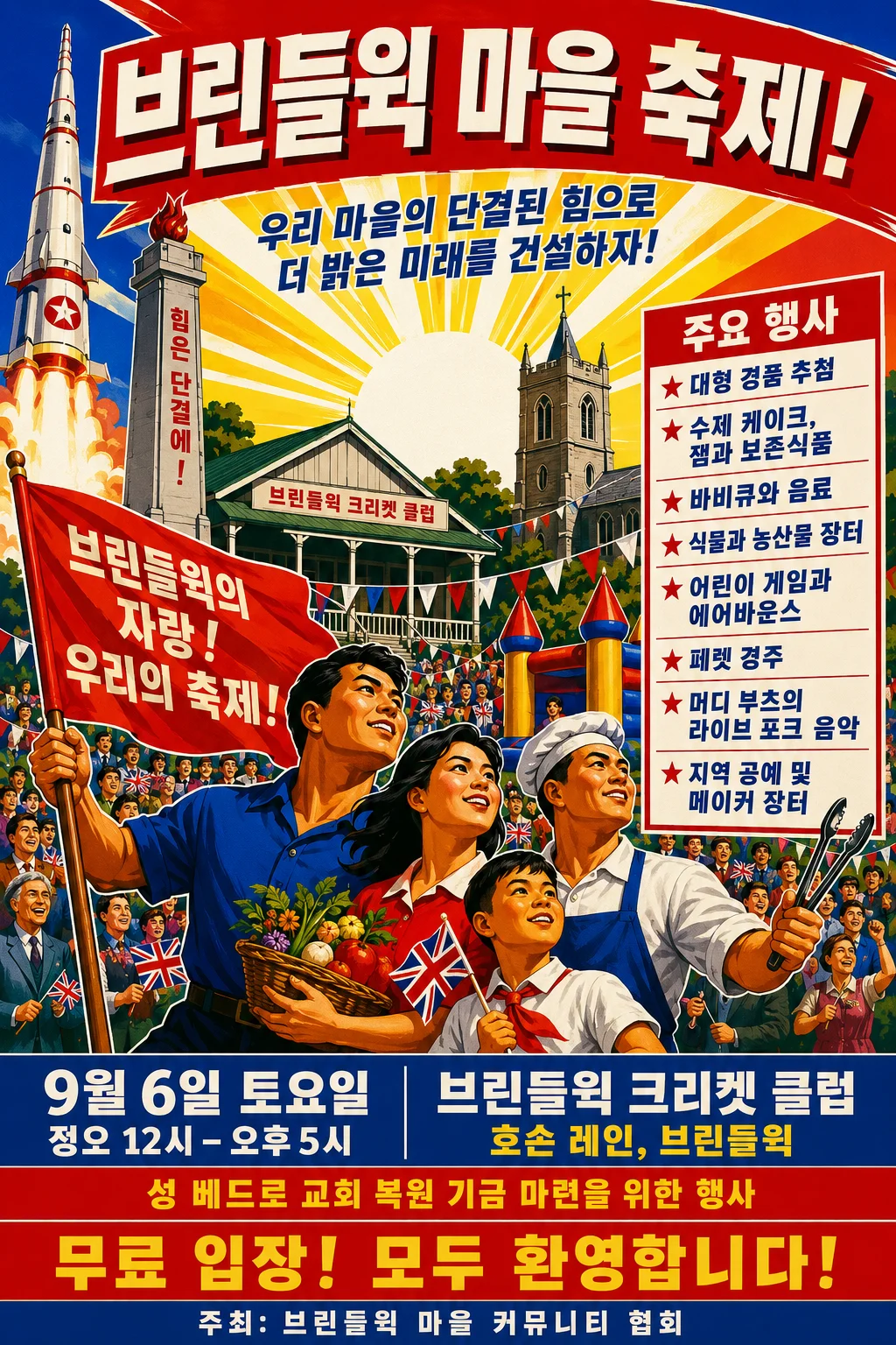North Korean Propaganda — fête poster example
