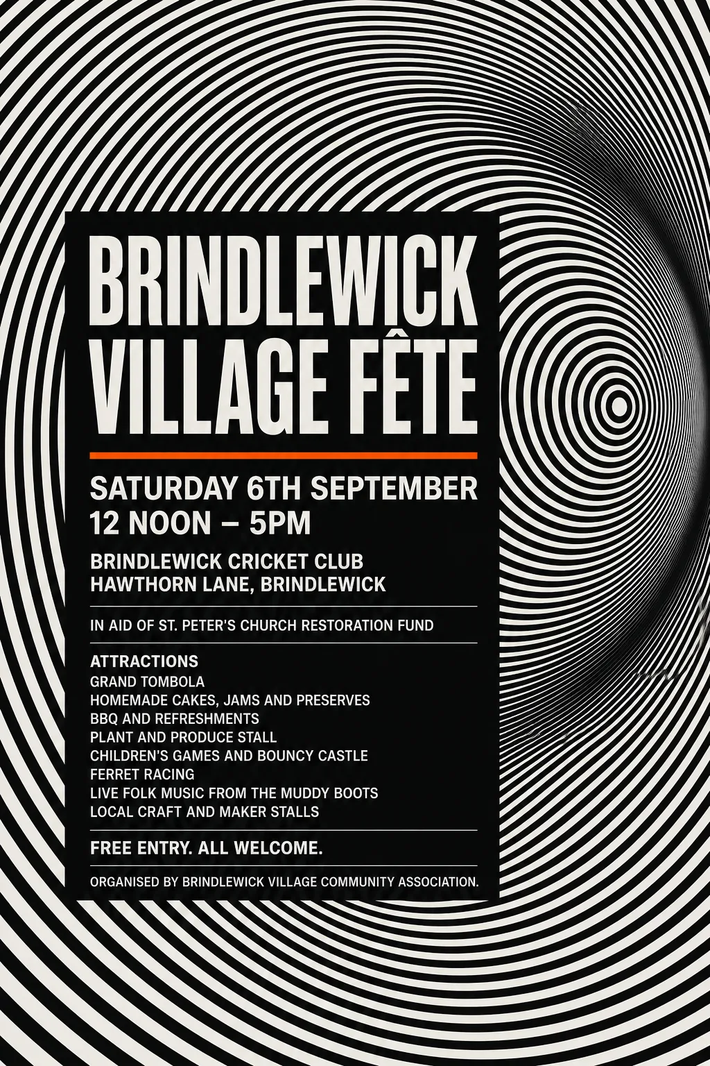 Op Art fete poster, original bitmap