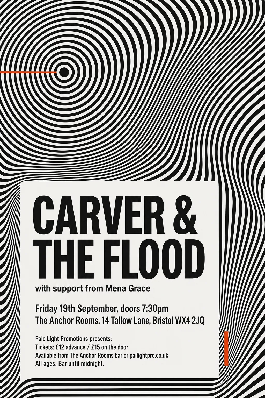 Op Art gig poster, original bitmap