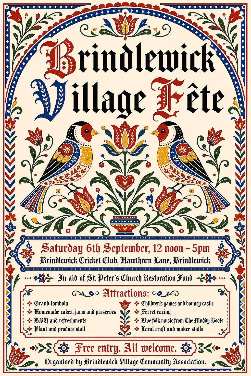 Pennsylvania Dutch / Fraktur fete poster, original bitmap