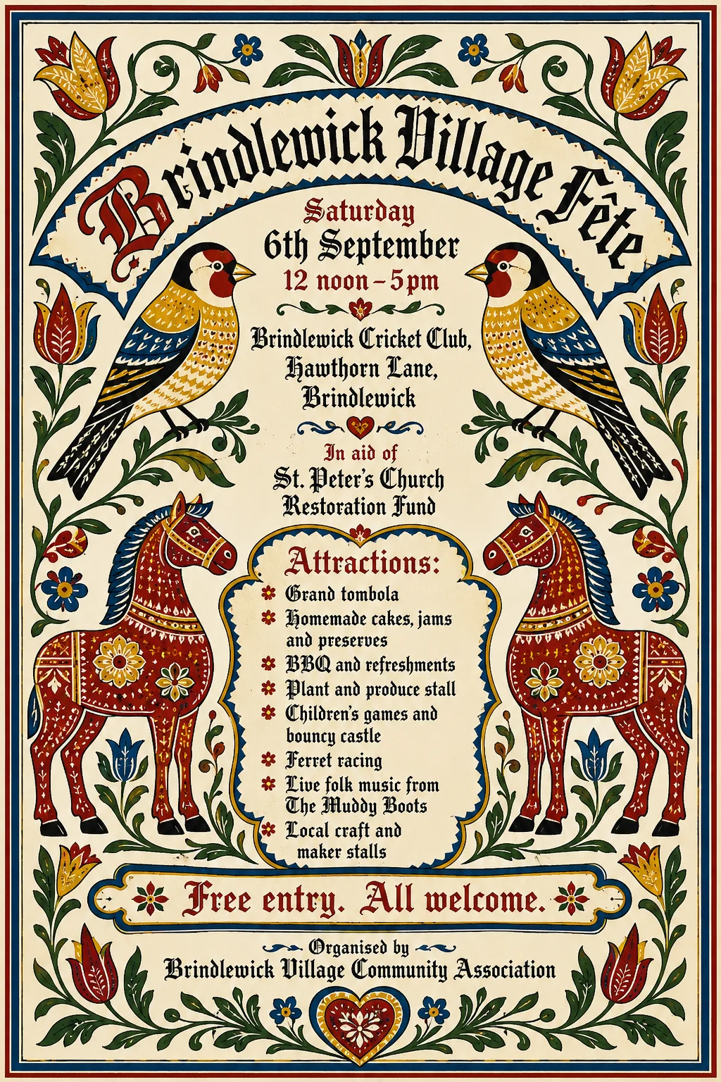 Pennsylvania Dutch / Fraktur — fête poster example