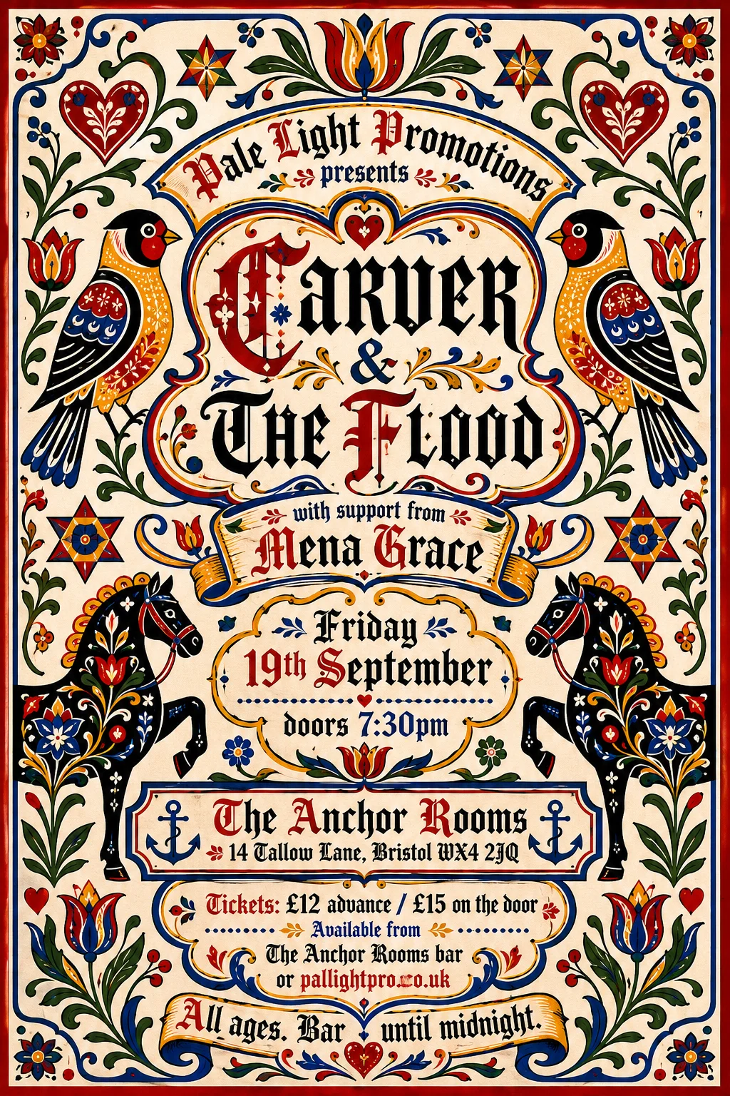 Pennsylvania Dutch / Fraktur — gig poster example