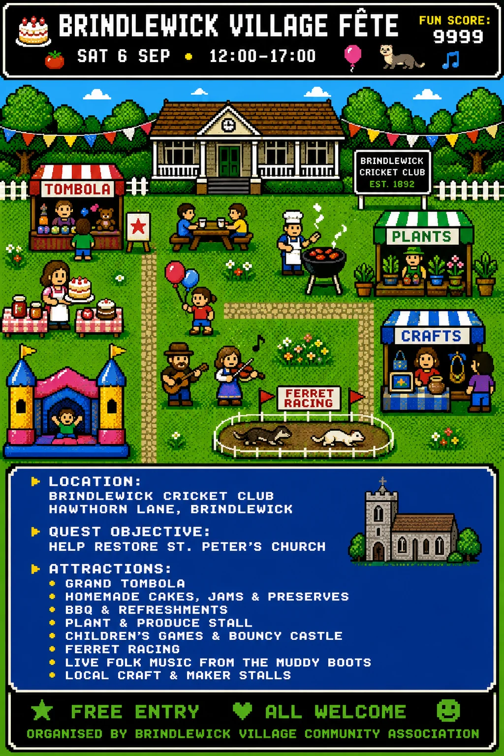 Pixel Art — fête poster example