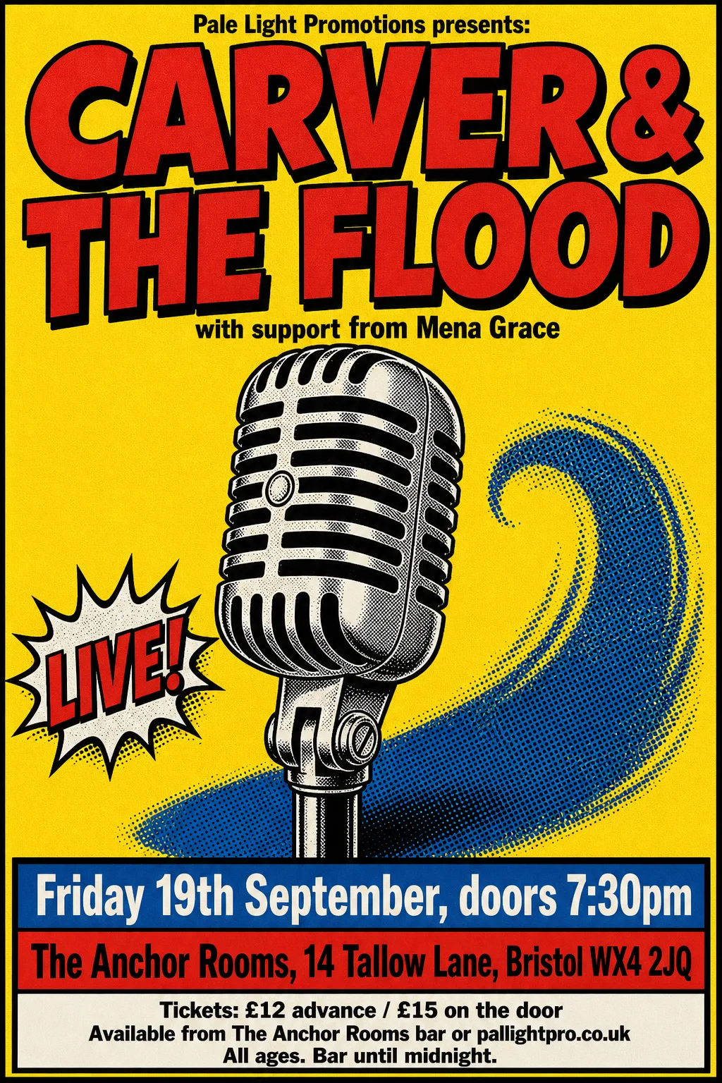 Pop Art gig poster, original bitmap