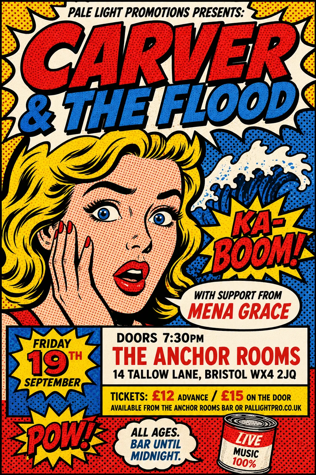 Pop Art — gig poster example