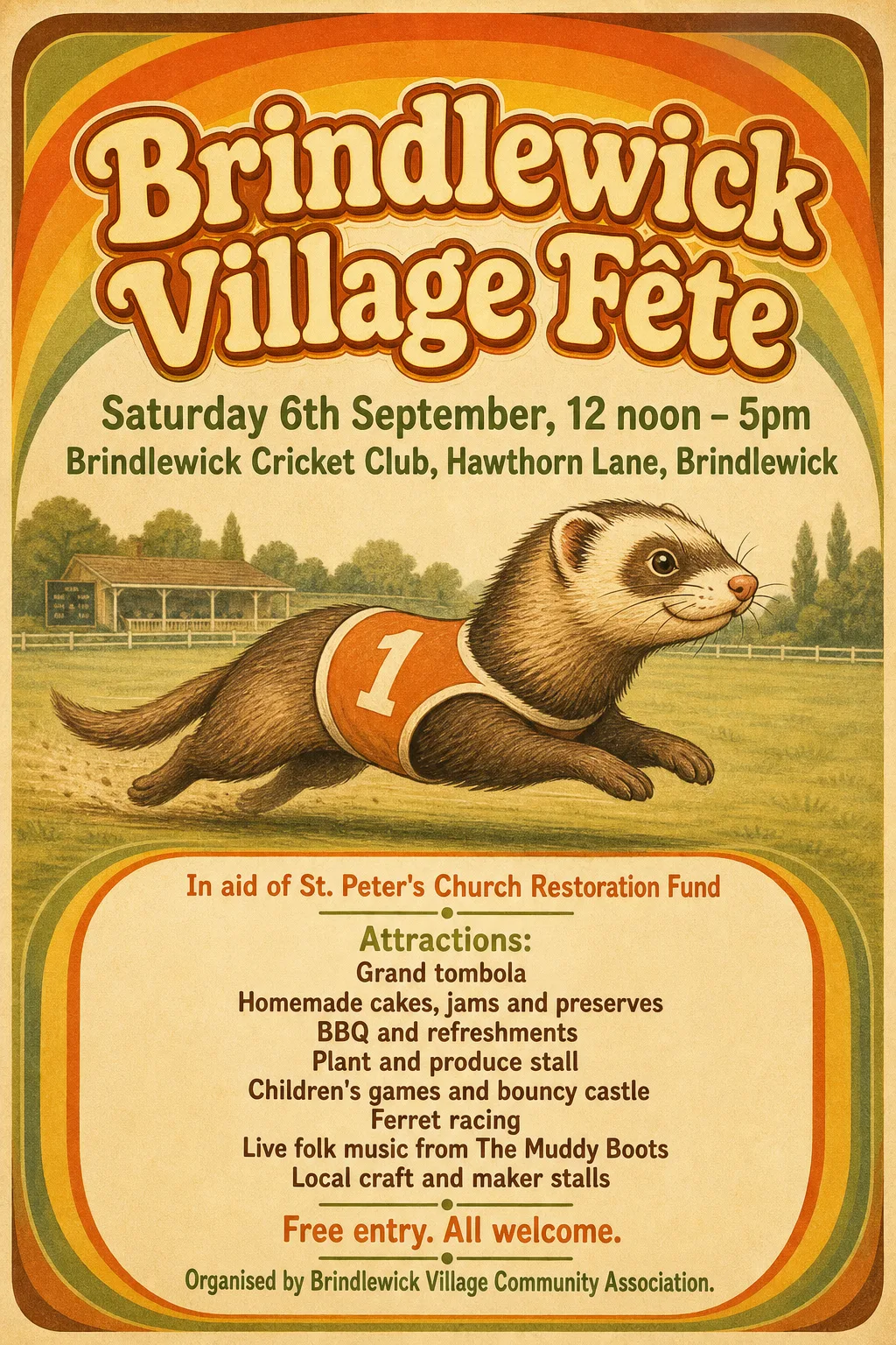 Psychedelic Seventies Corporate fete poster, original bitmap