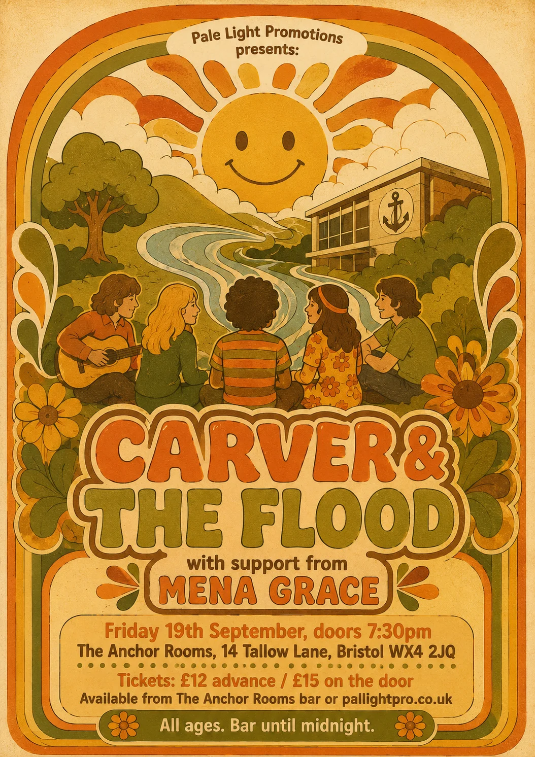 Psychedelic Seventies Corporate — gig poster example